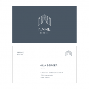 Zweiseitige Visitenkarten Design selbst erstellen